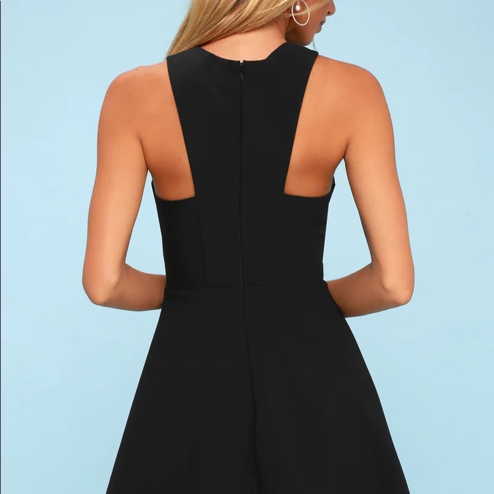 💛HP💛 Lulu’s Norma Black Skater Dress, Size M - Picture 2 of 10